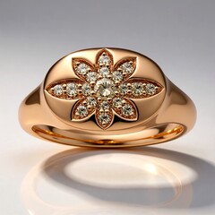 Anello in oro con Diamante Rose de France SI1 di Argyle (Annette)