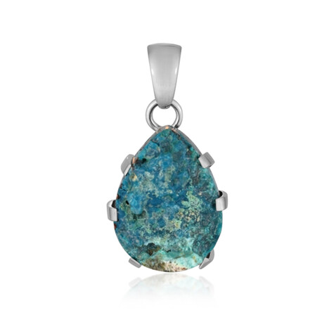 Drusen-Gem Silica-Silberanhänger (Bali Barong)