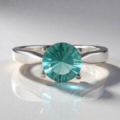 Anello in argento con Fluorite Verde