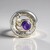 Anello in argento con Giada Lavanda (MONOSONO COLLECTION)