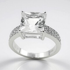 Anello in argento con Danburite