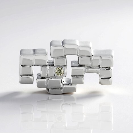 Pendentif en argent et Zircon (MONOSONO COLLECTION)