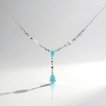 Blue Pastel Quartz Silver Necklace