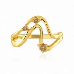 Anello in argento con Diamante Champagne I3 (de Melo Essence)