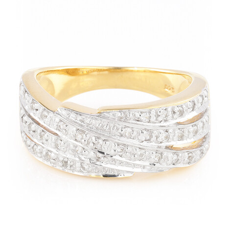 Zilveren ring met witte saffieren