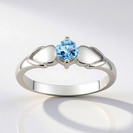 Anello in argento con Acquamarina del Mozambico (Pallanova)