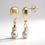 Orecchini in argento con Perla Akoya Blu Platino (TPC)
