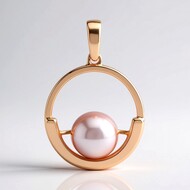 Pendentif en argent et Perle Ming de couleur pourpre (TPC)