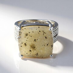 Anello in argento con Agata Glitter