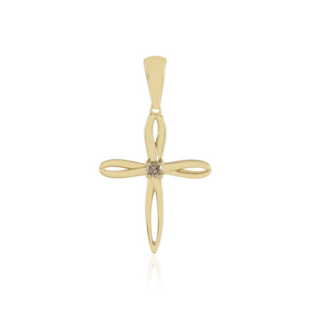 I3 Champagne Diamond Silver Pendant