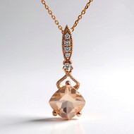 Collar en oro con Morganita AAA