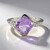Bague en argent et Améthyste Rose de France