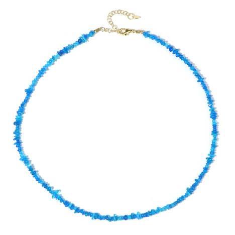 Collar en plata con Ópalo azul de Etiopía