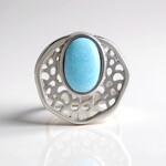 Ciondolo in argento con Larimar (MONOSONO COLLECTION)
