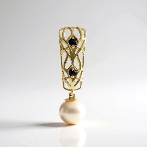 Ciondolo in oro con Perla d'Acqua Dolce Bianca (Ornaments by de Melo)