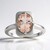 Bague en argent et Morganite du Brésil