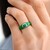 Bague en argent et Onyx vert