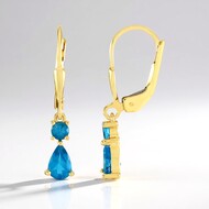Orecchini in argento con Apatite Blu Neon