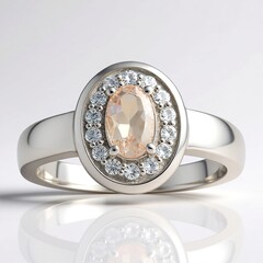 Anello in argento con MORGANITE MARROPINO
