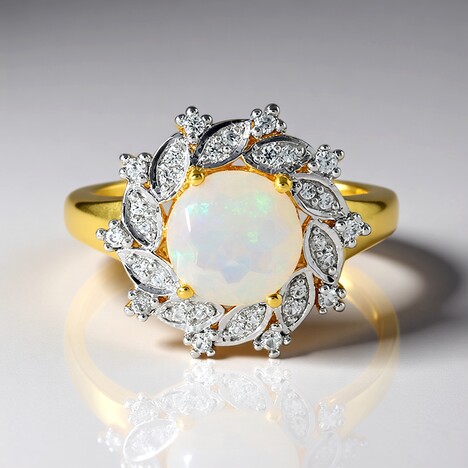 Anello in argento con Opale di Welo