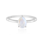 Anello in argento con Pietra di Luna Arcobaleno