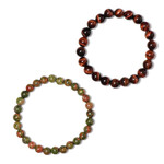 Bracciale con Occhio di Tigre Rosso