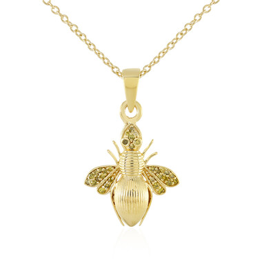 Collar en plata con Diamante I3 amarillo