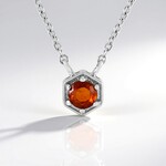 Collana in argento con Cianite Arancione
