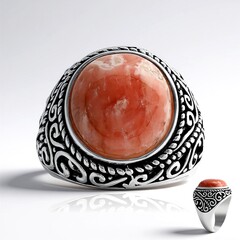 Anello in argento con Rodocrosite (Jones Lee)