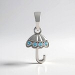 Ciondolo in argento con Topazio Blu Svizzero