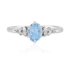 Brasilianischer Aquamarin-Silberring