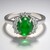Bague en argent et Chrysoprase impériale