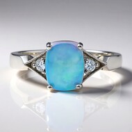 Anillo en oro con Ópalo Welo AAA