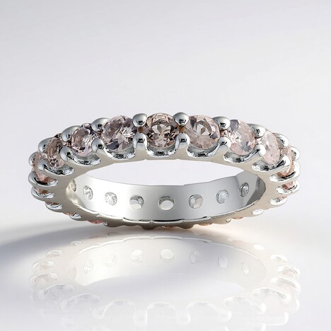 Bague en argent et Morganite