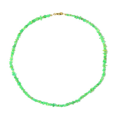 Äthiopischer Grüner Opal-Silberhalskette