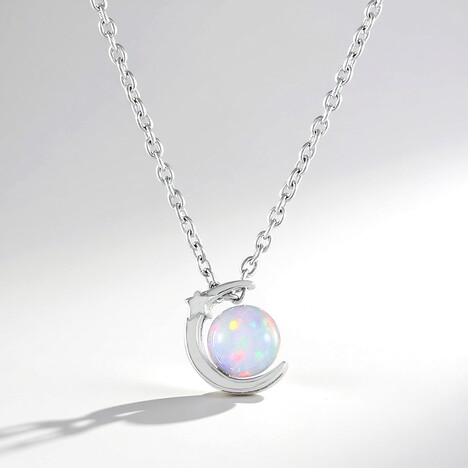 Collier en argent et Opale Welo (de Melo Essence)
