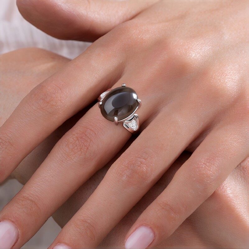 Anillo en plata con Ágata de Botsuana