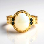 Bague en argent et Opale Welo (Gems en Vogue)