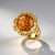 Anello in argento con Ambra Baltica Cognac (dagen)