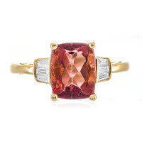 Bague en or et Fluorite rouge (CIRARI)