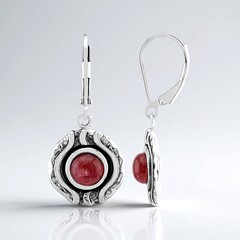 Orecchini in argento con Rodonite