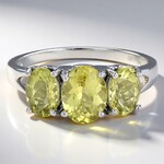 Anello in argento con Apatite Lemon