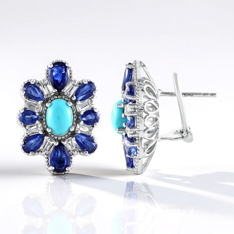 Orecchini in argento con Turchese Sleeping Beauty (Dallas Prince Designs)