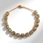 Bracciale in argento con Labradorite Verde Maniry (KM by Juwelo)