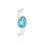 Ciondolo in argento con Topazio Blu Paraiba (MONOSONO COLLECTION)