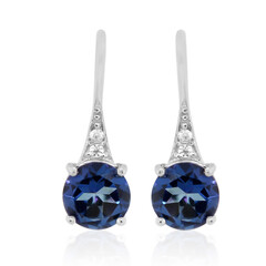 Royal Blue Topaz Silver Earrings