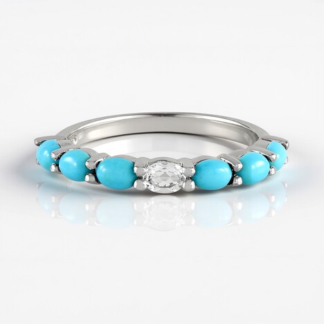 Anello in argento con Turchese Sleeping Beauty (Faszination Türkis)