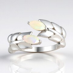 Anello in argento con Opale di Welo