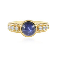 Blauer Stern-Saphir-Silberring