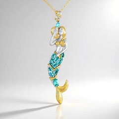 Collana in argento con Fluoroapatite Verde